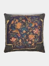 BY WALID 19TH CENTURY WOOL NEEDLEPOINT FLORAL CUSHION