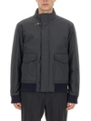 Fay Oversize Bomber Jacket Ribbed Finish In Multicolour