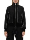 Off-white Jacket High Collar Contrast Piping In Black