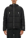 Versace Zip-detail Puffer Jacket In Black