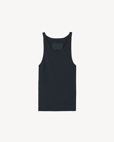 Nili Lotan Jennifer Rib Tank In Dark Navy