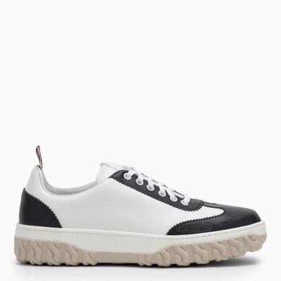 Thom Browne Low Top Leather Sneakers In Blue