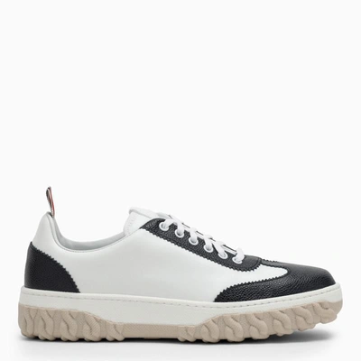 Thom Browne Low Top Leather Sneakers In White