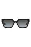 Prada 55mm Square Optical Glasses In Black
