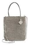 Tory Burch Key Item Crystal Embellished Top Handle Bag In Silver