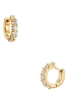 NADRI PERFECT CUBIC ZIRCONIA HUGGIE HOOP EARRINGS