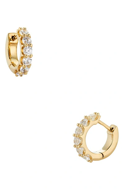 NADRI PERFECT CUBIC ZIRCONIA HUGGIE HOOP EARRINGS