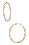 Nadri Perfect Inside Out Hoop Earrings In Gold