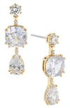 Nadri Evelyn Triple Drop Earrings In Gold