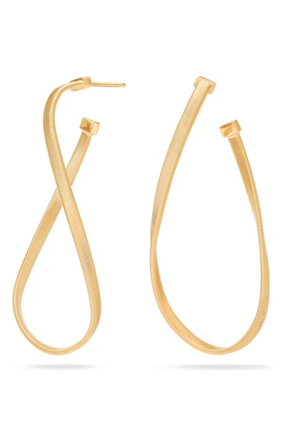 Marco Bicego Marrakech Twist Hoop Earrings In 18k Yellow Gold