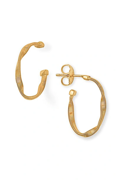 Marco Bicego 18k Yellow Gold Marrakech Wavy Medium Hoop Earrings