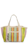 Isabel Marant Darwen Stripe Jacquard Tote In Multicolor Yellow