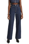 Slvrlake Grace High Waist Wide Leg Nonstretch Jeans In Midnight Mile