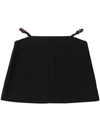 Ganni Cotton Suiting Mini Skirt In Black
