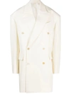 Wardrobe.nyc Double-breasted Wool Coat In Off White
