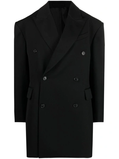 Wardrobe.nyc Double Breasted Oversized Coat In Blk