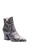 Ninety Union Women's Block Heel Booties In Silver Snake