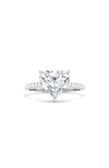 Hautecarat 18k White Gold Heart Cut Diamond Engagement Ring In 18k White Gold