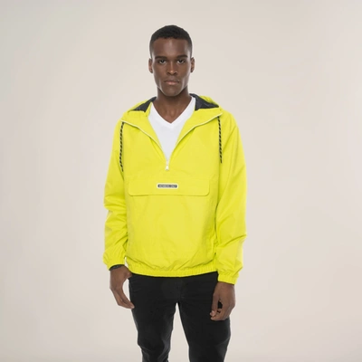 Members Only Men's Solid Popover Jacket In Yellow