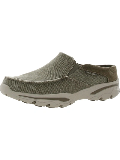 Skechers Creston Backlot Mens Athleisure Relaxed Fit Slip-on Sneakers In Green