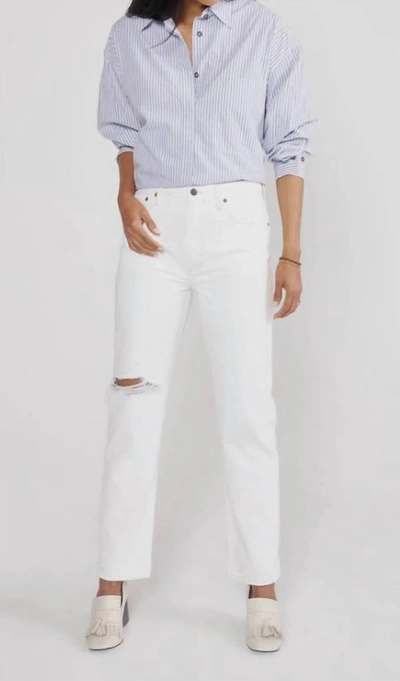 Etica Finn Slim Straight Jean In White