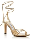 JIMMY CHOO ANTIA 85 WOMENS LEATHER DRESSY STRAPPY SANDALS
