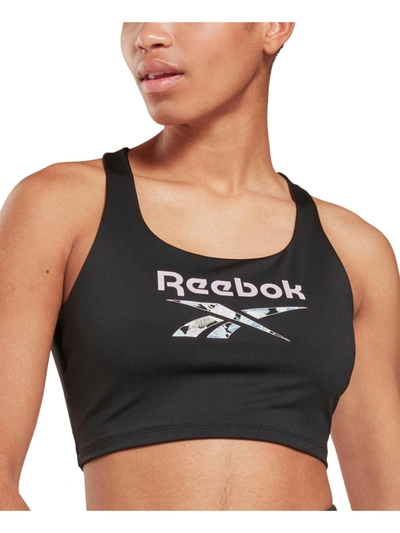 Reebok Womens Low Impact Fitness Sports Bra In Black