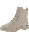 TOMS ALAYA WOMENS FAUX LEATHER ROUND TOE COMBAT & LACE-UP BOOTS
