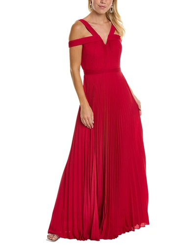 Ungaro Ana Pleated Gown In Red