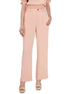 1.STATE WOMENS FRONT PLEAT STRAIGHT HIGH-WAIST PANTS