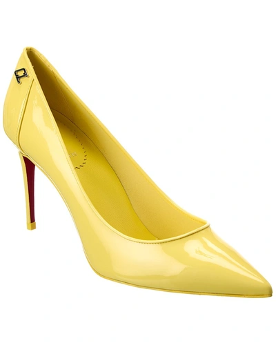 Christian Louboutin Sporty Kate 85 Patent Pump In Yellow