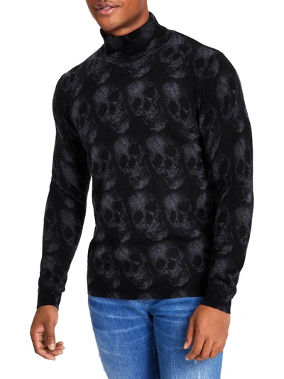 Inc Billie Mens Regular Fit Wool Turtleneck Sweater In Black