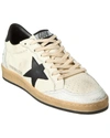 Golden Goose Deluxe Brand Men Ball-star Sneakers In White Nappa With Black Star In Multi
