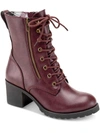 SUN + STONE SLOANIE WOMENS FAUX LEATHER LACE-UP BOOTIES
