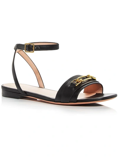 Bally Dossy Womens Open Toe Leather Ankle Strap In Black