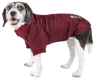 Pet Life Active 'fur-flex' Stretch And Quick-dry Anti-odor Fitness Yoga Dog Polo T-shirt In White