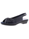 Easy Street Fantasia Womens Faux Leather Square Toe Slingback Sandals In Blue