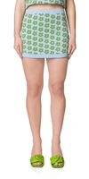 Sandy Liang Durango Floral Intarsia Miniskirt In Multi