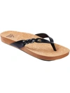 REEF CUSHION COURT TWIST WOMENS FAUX LEATHER CORK FLIP-FLOPS