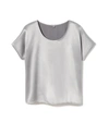 Pj Harlow Roxxy Satin Lounge Top In Silver