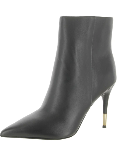 Nine West Bolana Womens Leather Heels Ankle Boots In Black