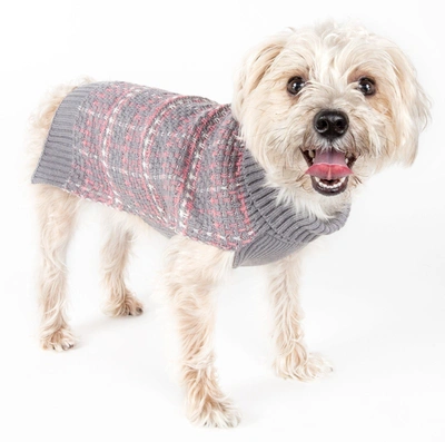 Pet Life Vintage Symphony Static Fashion Knitted Designer Dog Sweater In Multi