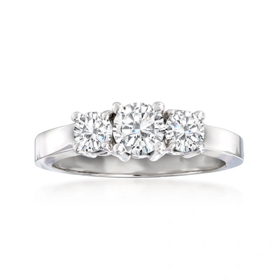 Ross-simons Diamond 3-stone Ring In 14kt White Gold