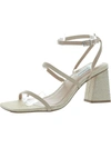 STEVE MADDEN BAYLEY WOMENS FAUX LEATHER ANKLE STRAP BLOCK HEEL