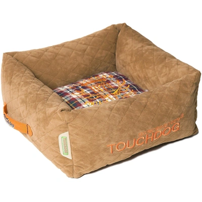 Touchdog 'exquisite-wuff' Quilted Squared Designer Dog Bed In Multi