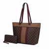 Mkf Collection By Mia K Fabiola Vegan Leather Women's Tote Bag With Wallet -2 Piece Set In Multi