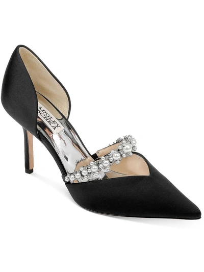 Badgley Mischka Nathalie Womens Pointed Toe Dressy Pumps In Black