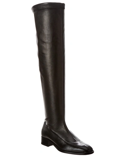 Christian Louboutin Theorhila Leather Over-the-knee Boot In Black