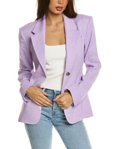 Frame The Femme Blazer Lilac In Purple