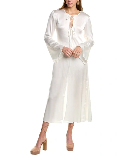 Frame Denim Bell-sleeve Dress In White